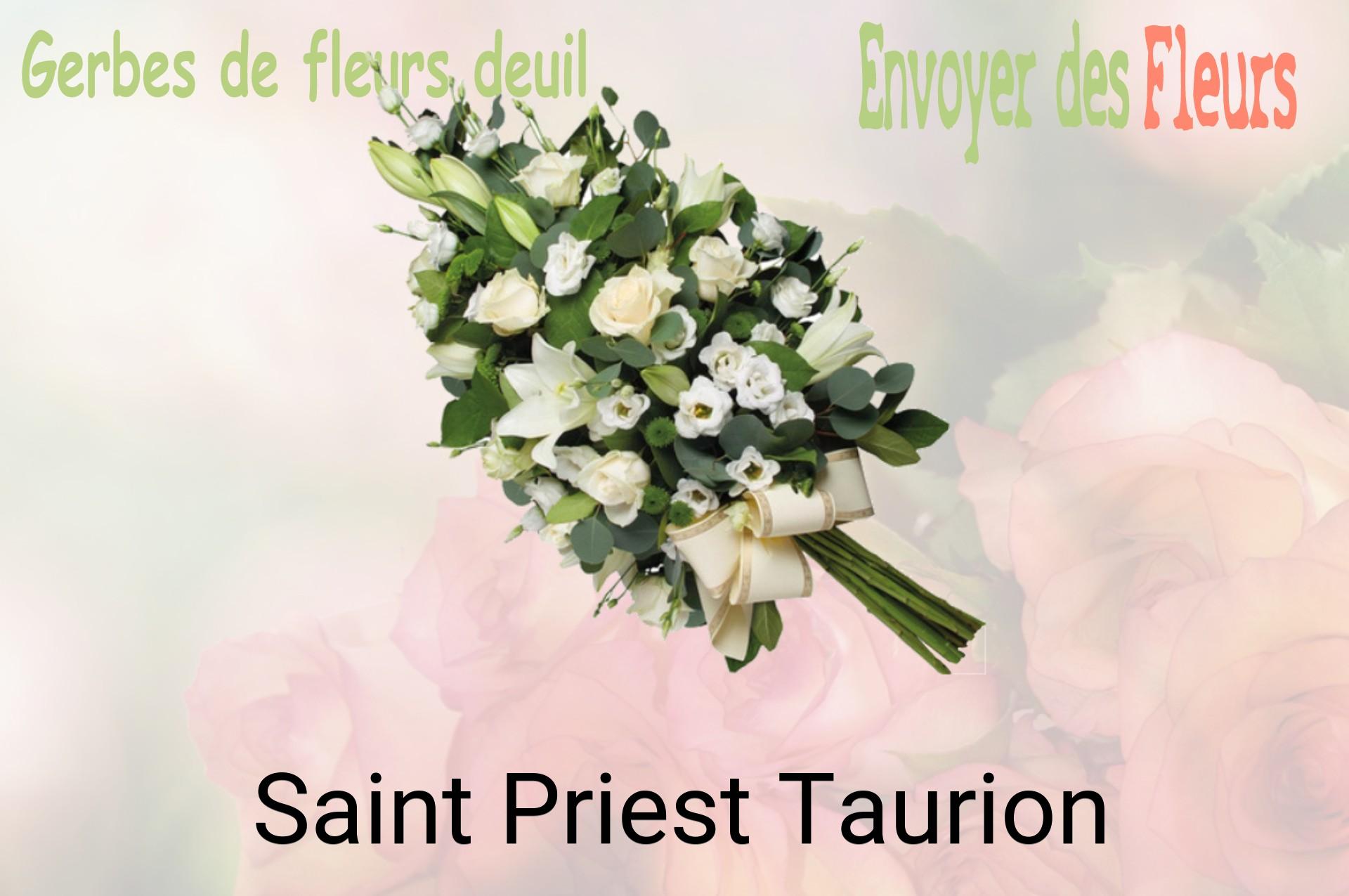 Gerbe de fleurs de deuil livrée à Saint-Priest-Taurion